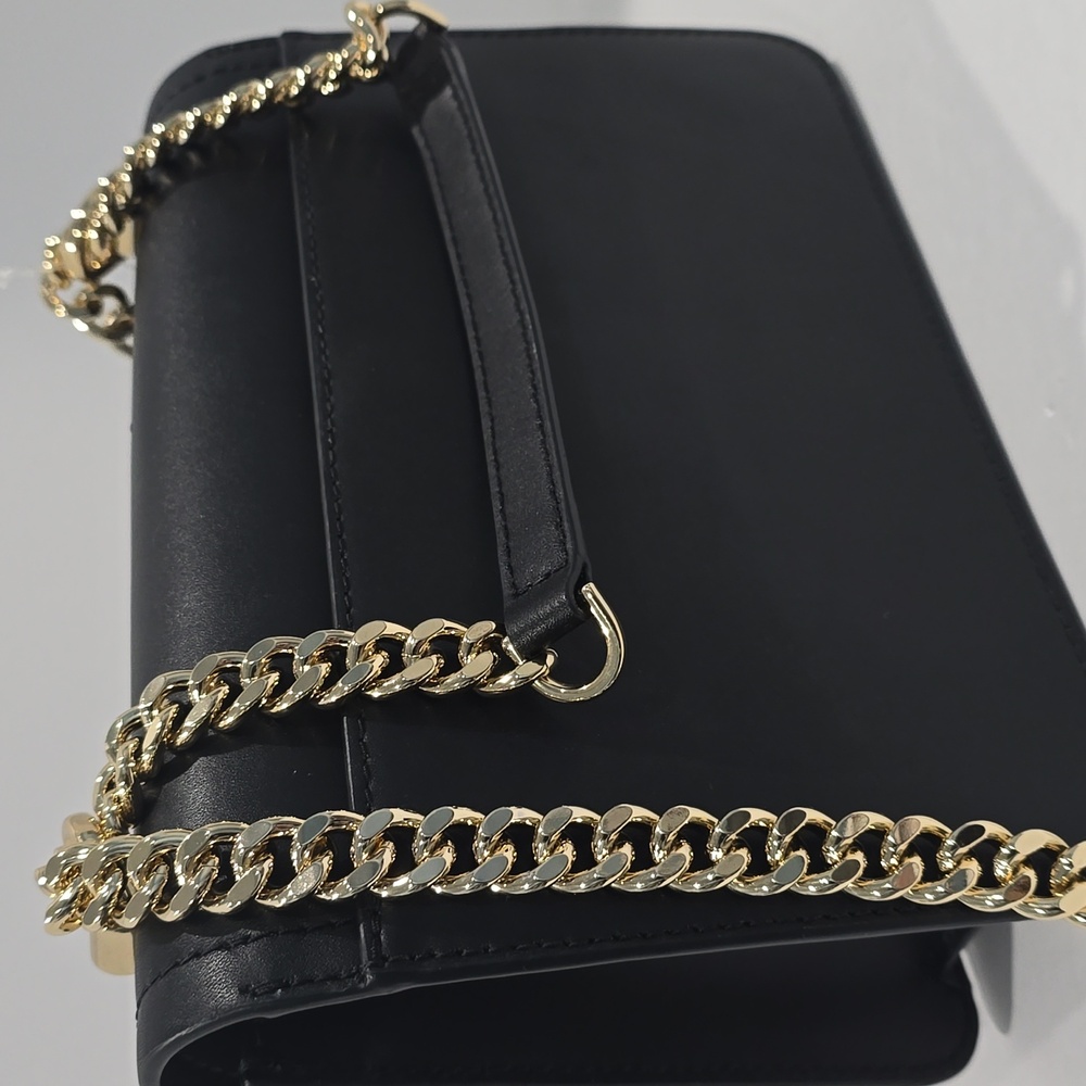 NEW ✅ Michael Kors Heather Large Leather Shoulder Bag BLACK ⭐ NEW - Picture 15 of 16